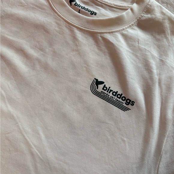 Birddogs White Short-Sleeve Tee with Green Ski Graphic size Large - Picture 3 of 10